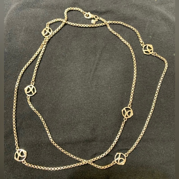 David Yurman DY Logo Station Necklace - Picture 1 of 5